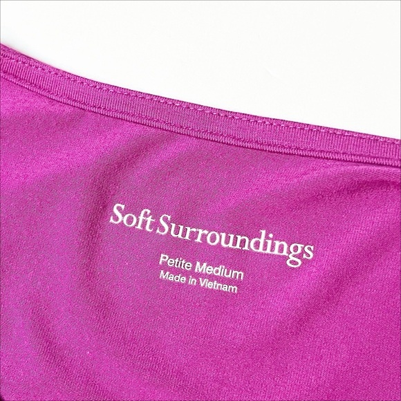 Soft Surroundings NWT Hyannis Faux Wrap Midi Dress Medium Petite MP stretch knit - Picture 6 of 12